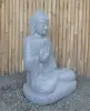  Product image 2 of the product “Seated Buddha made of Riverstone in Abhaya Position - gesture of fearlessness, H. 83cm. ”
